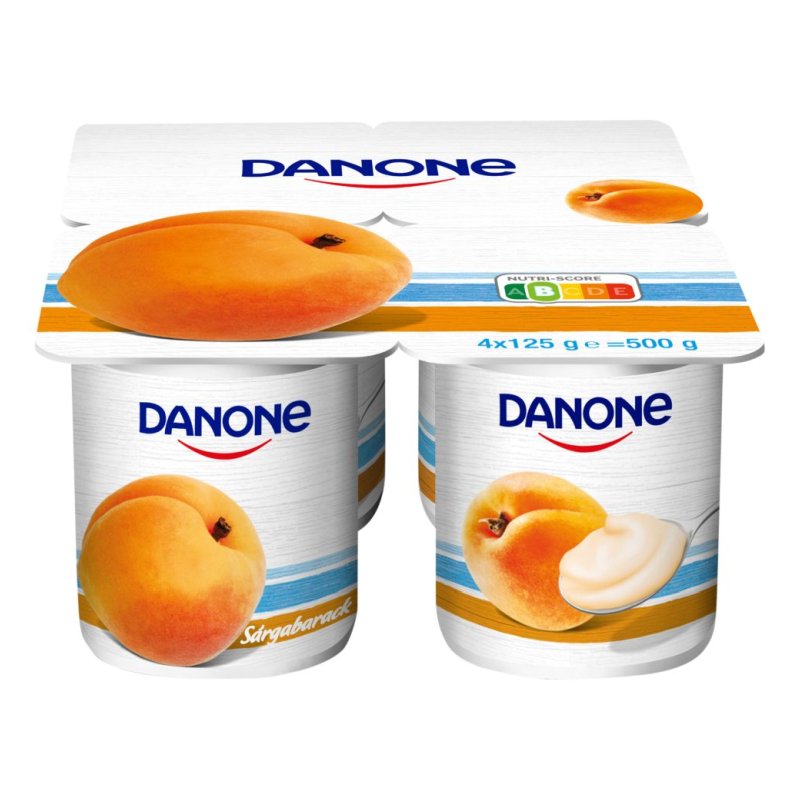 Danone sárgabarackízű élőflórás zsírszegény joghurt 4 x 125 g