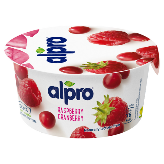 Alpro szójagurt joghurt kultúrával 150 g málna-vörösáfonya