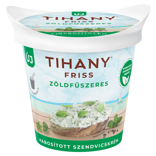 Tihany Friss habosított szendvicskrém 140 g zöldfűszeres