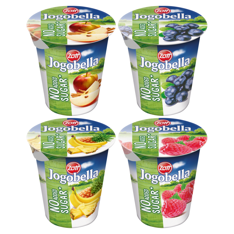 Zott Jogobella élőflórás gyümölcsjoghurt 150 g hozzáadott cukor nélkül